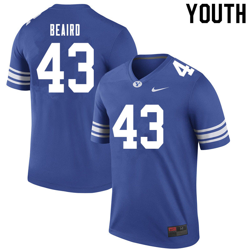 Youth #43 Chapman Beaird BYU Cougars College Football Jerseys Sale-Royal